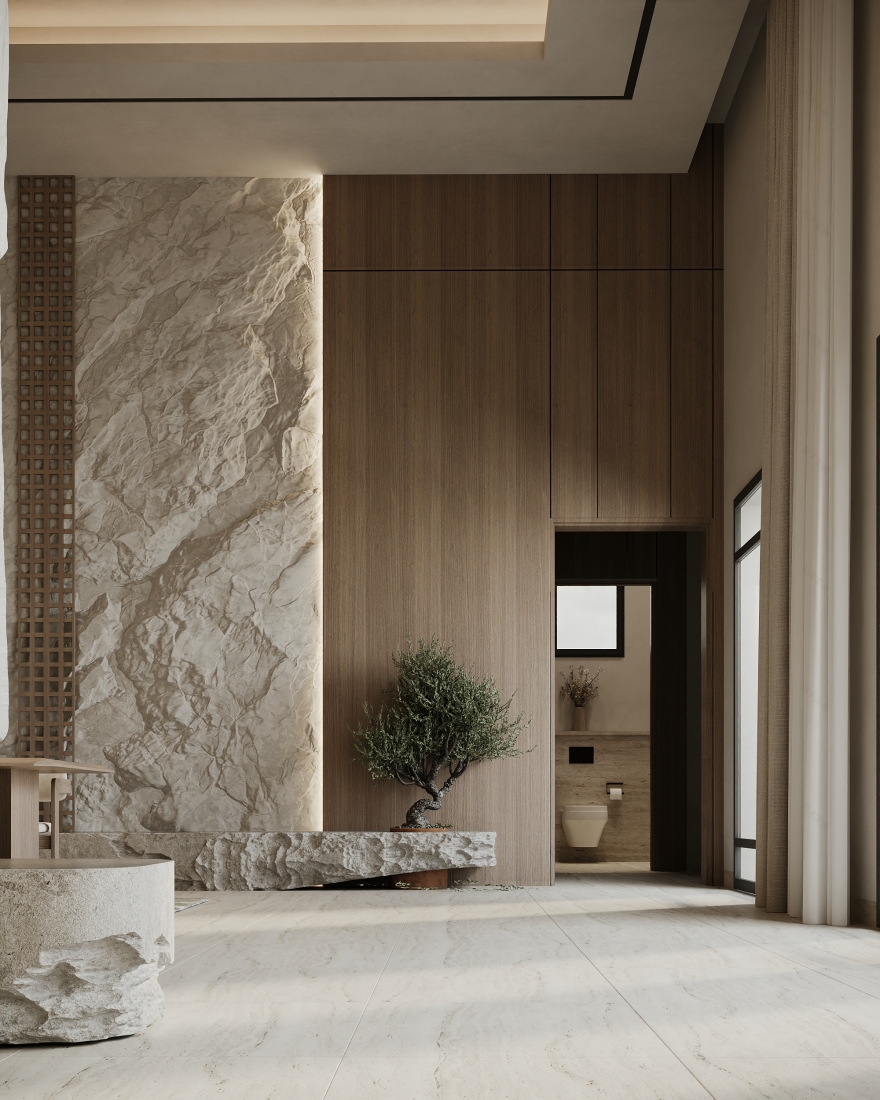 有机现代风格接待区丨卡塔尔-16