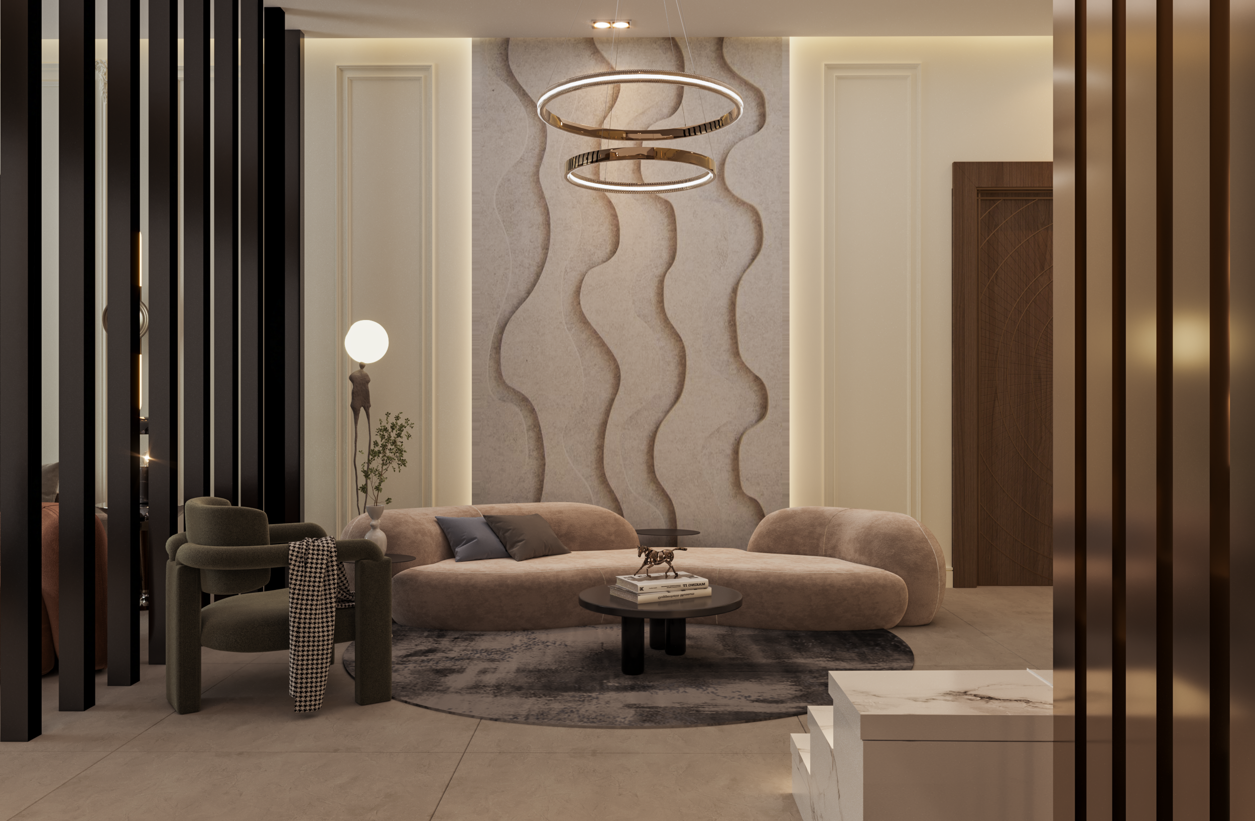 沙特阿拉伯家庭大厅设计丨Palace consturcution-9