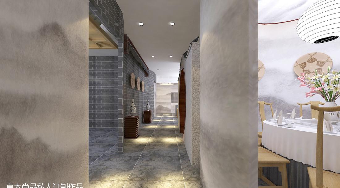 
水墨画餐饮饭店 -13