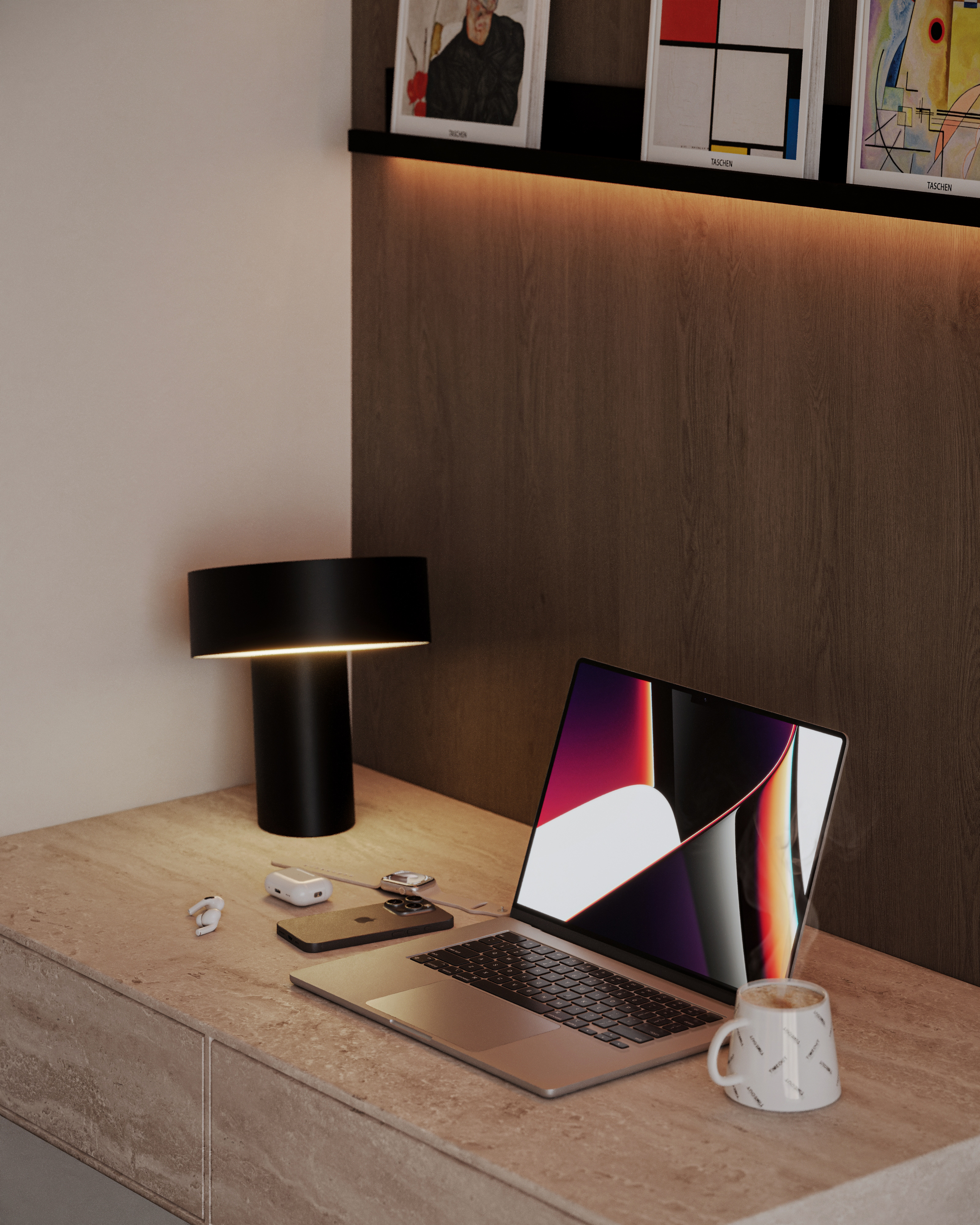 柔和简约主义·卧室设计丨Mahmoud Adel-10