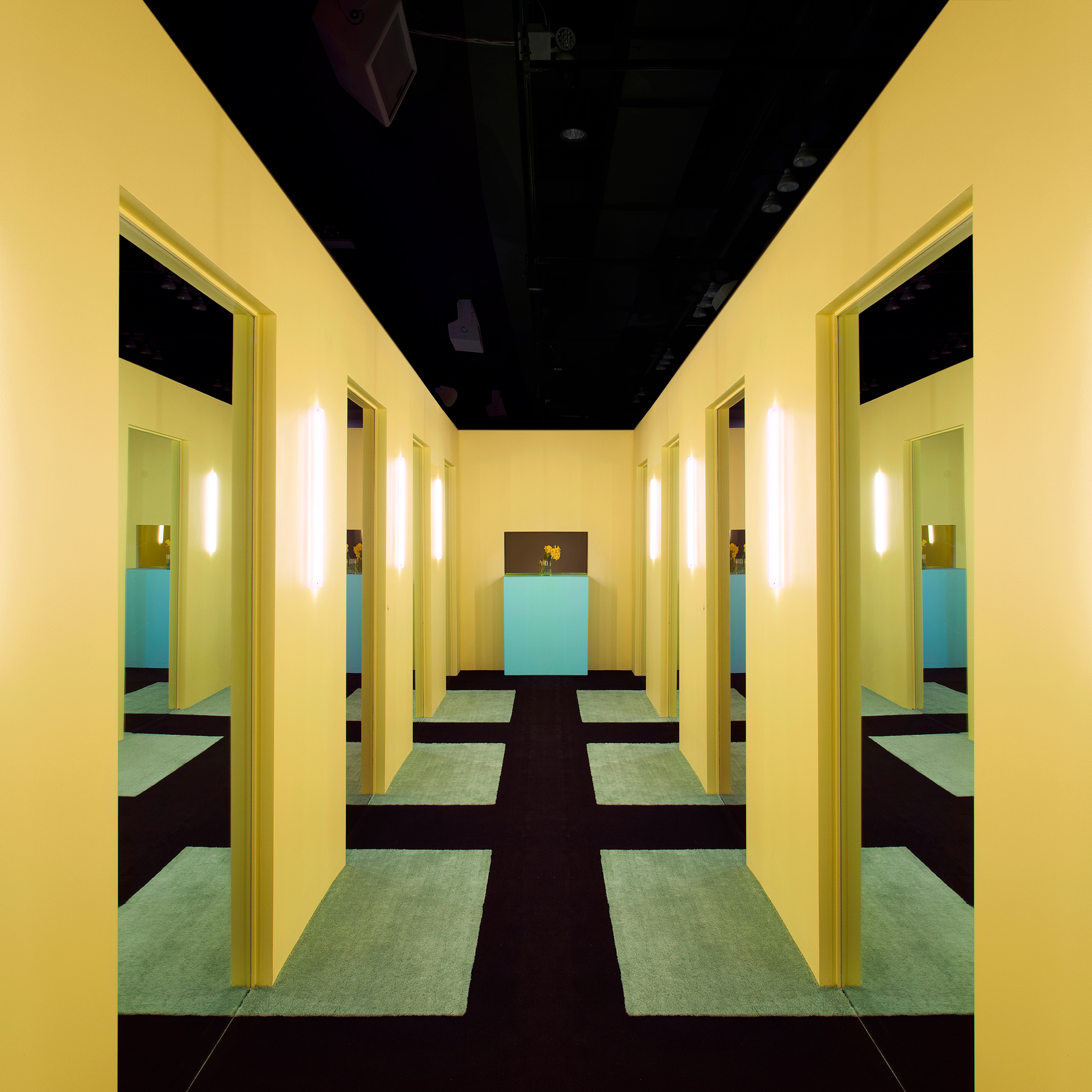 Bold patterns, mirrors and secret doors trick visitors to maze installation in New York-0