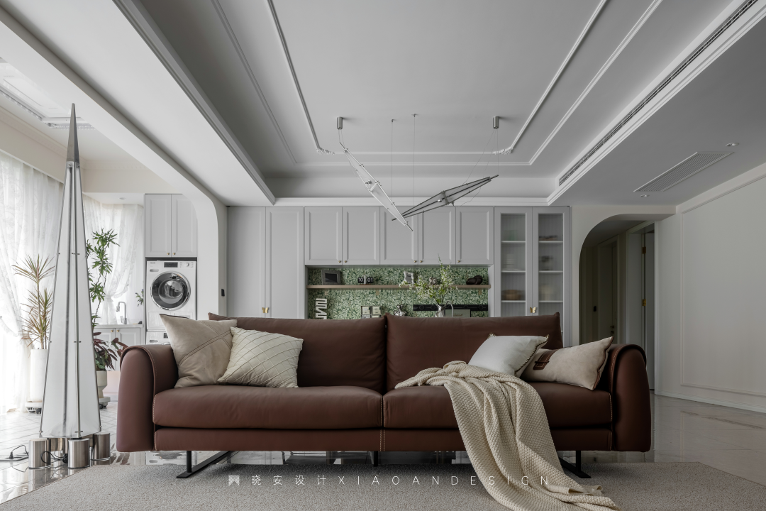 复古蓝红拼接法式美居丨晓安设计-17