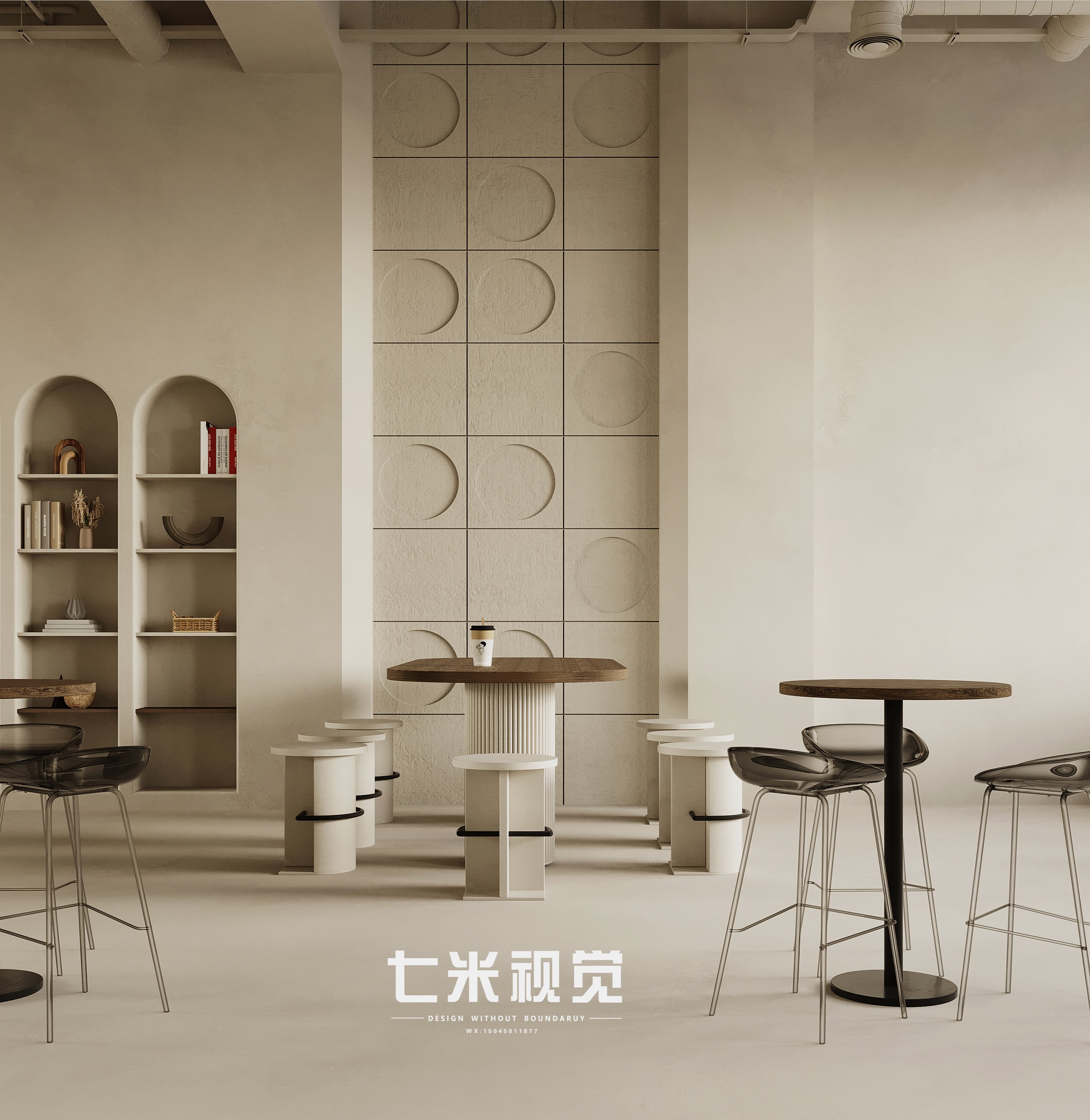 近期渲染作品×侘寂风咖啡店 | 七米视觉表现-8