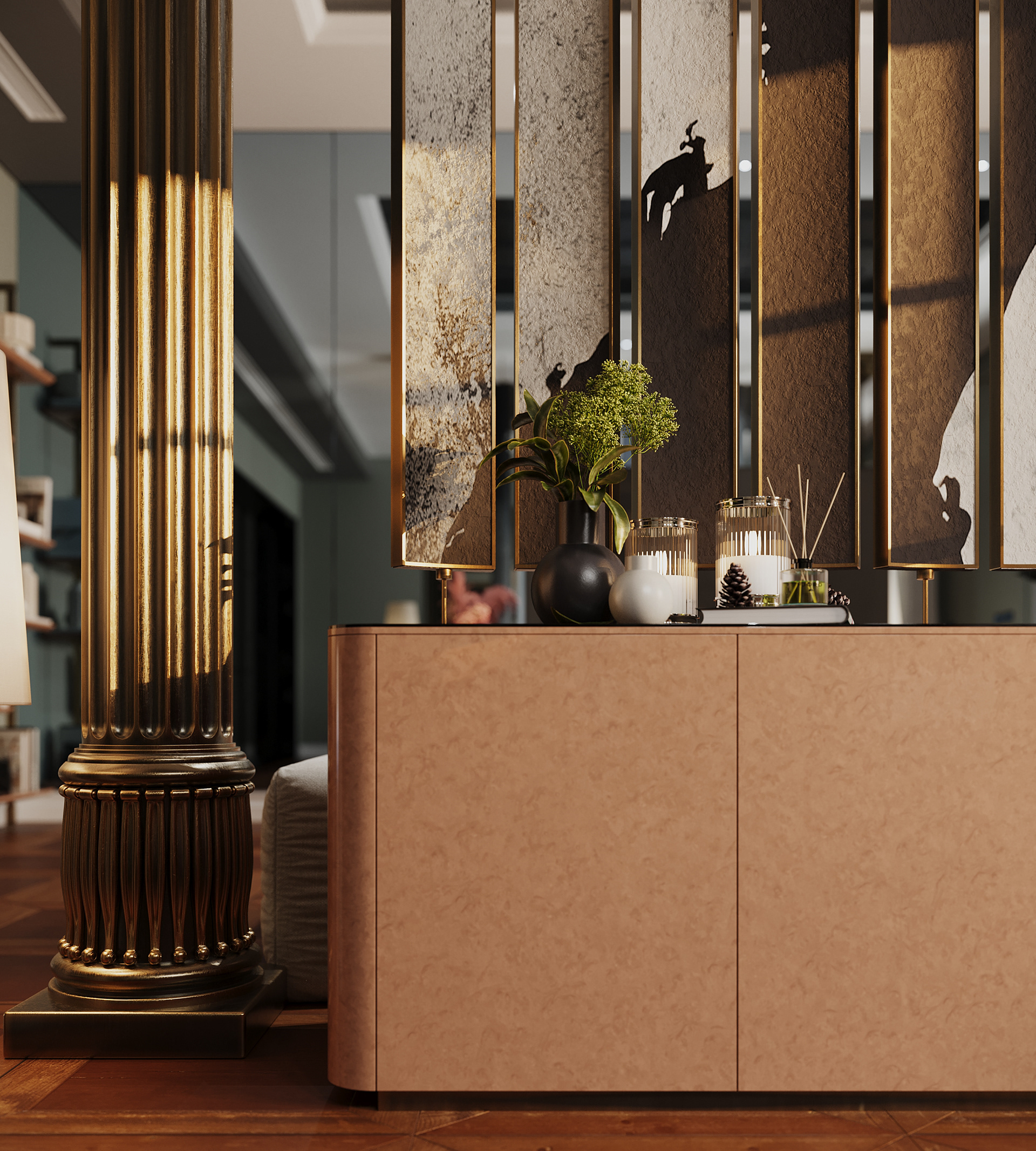 复古餐饮+起居区丨美国丨Mo Ashraf-15