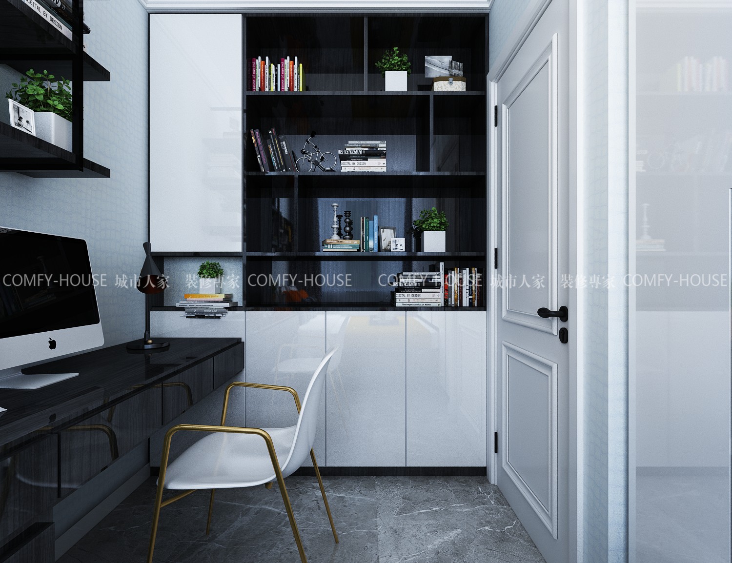 中新国际城 95 平现代简约婚房设计-14