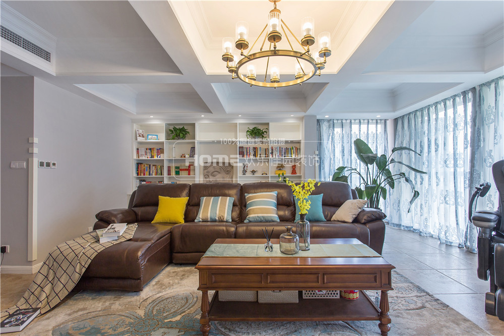 成都观城 220 平简约美式装修，家庭温馨空间设计-0