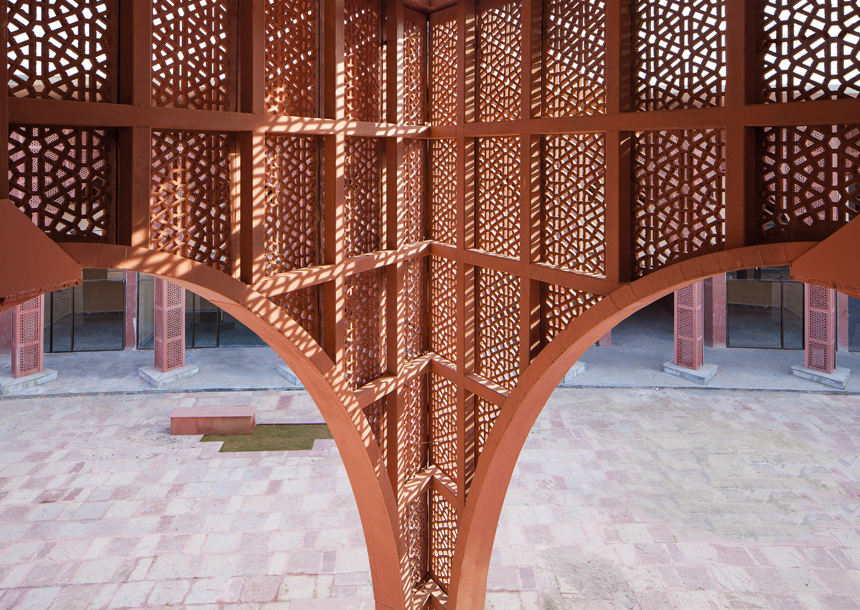 印度红拱螺旋城市市集-Avadh Shilpgram / Archohm Consults-28