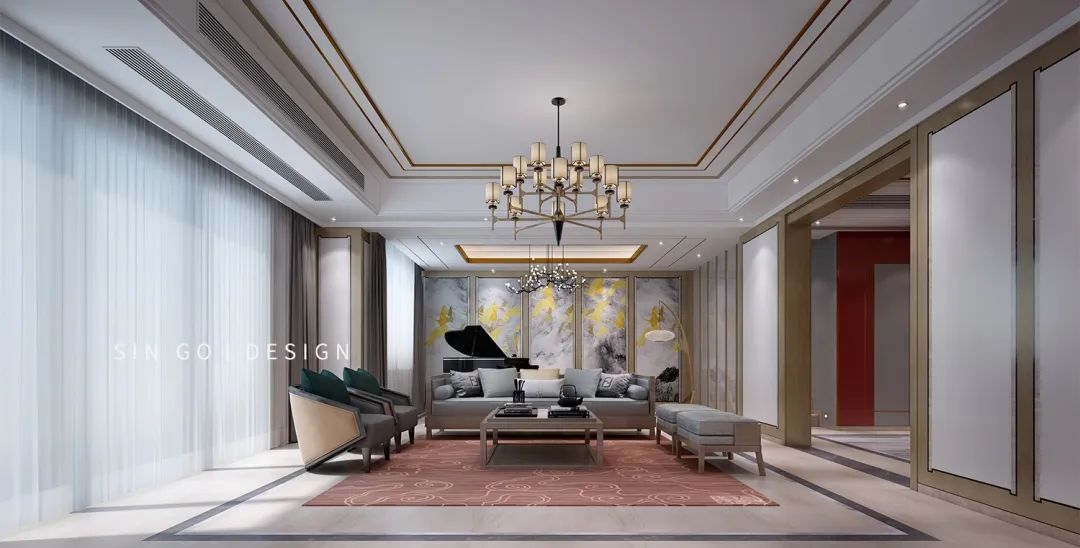 三代同堂共享天伦,550㎡现代中式别墅设计-29