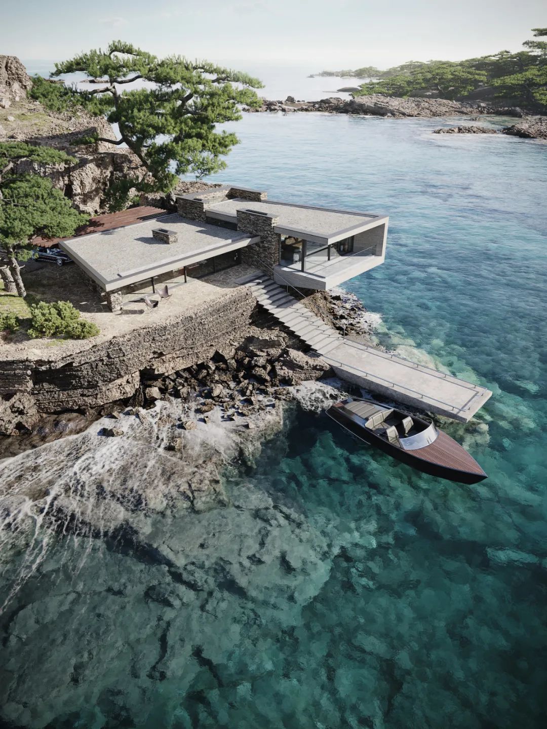 石崖湖畔豪宅丨ParaZodchih studio-21