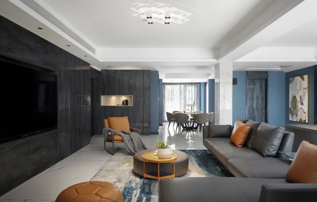 现代轻奢大平层 | 灰奢有度的中央御景社交空间-35