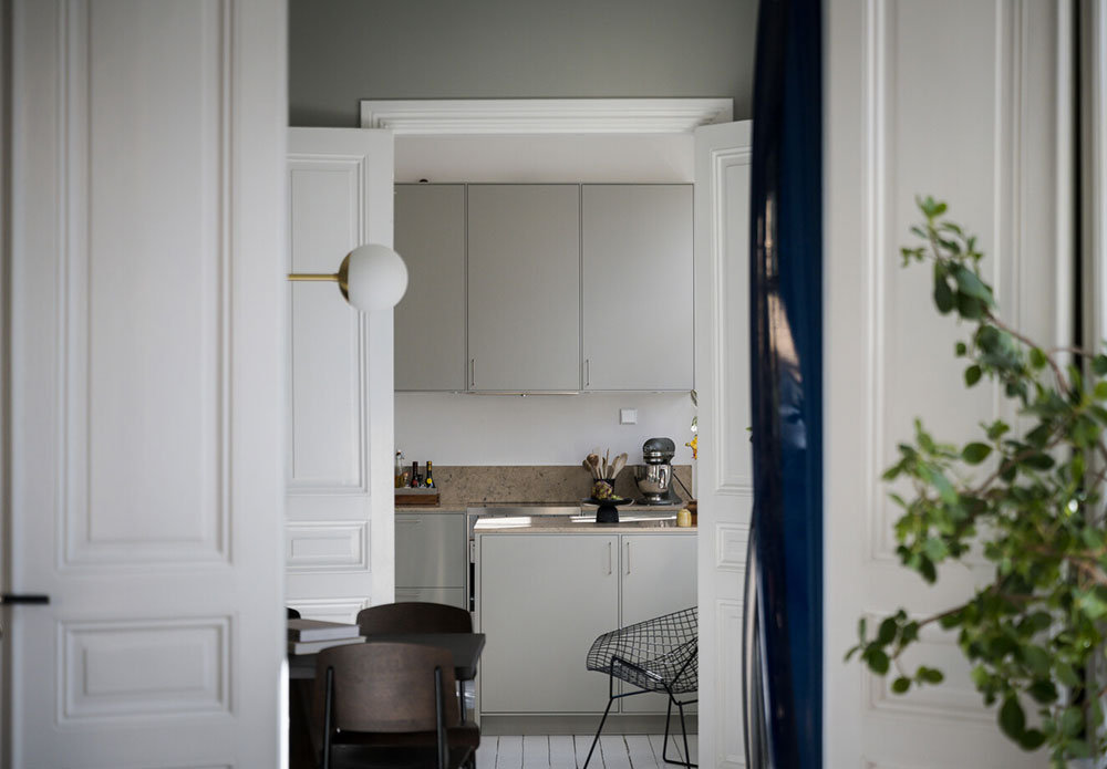 斯德哥尔摩橄榄绿公寓，冲浪板成独特装饰-22