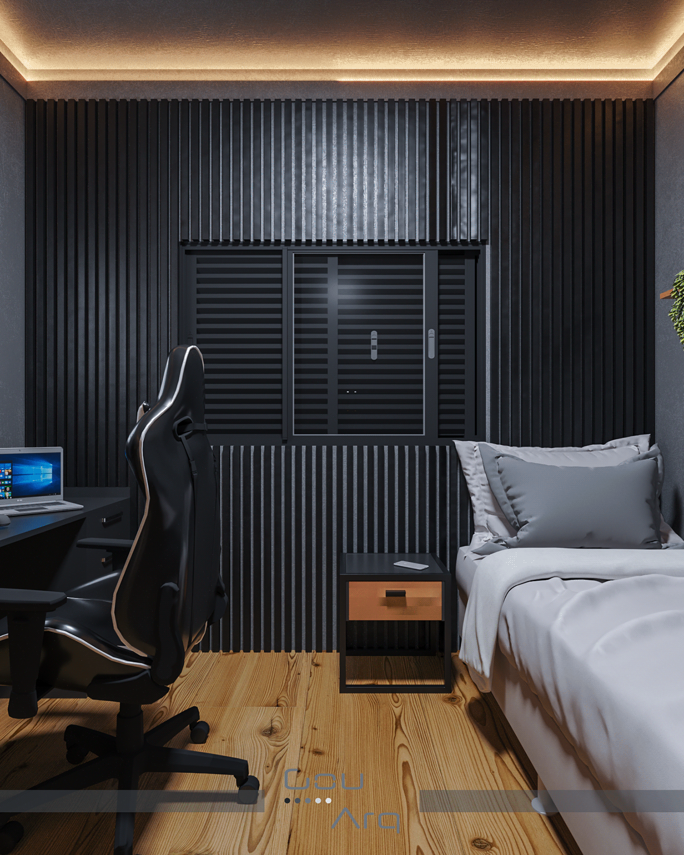 工业风格游戏卧室设计丨@gouveiasbruno-9