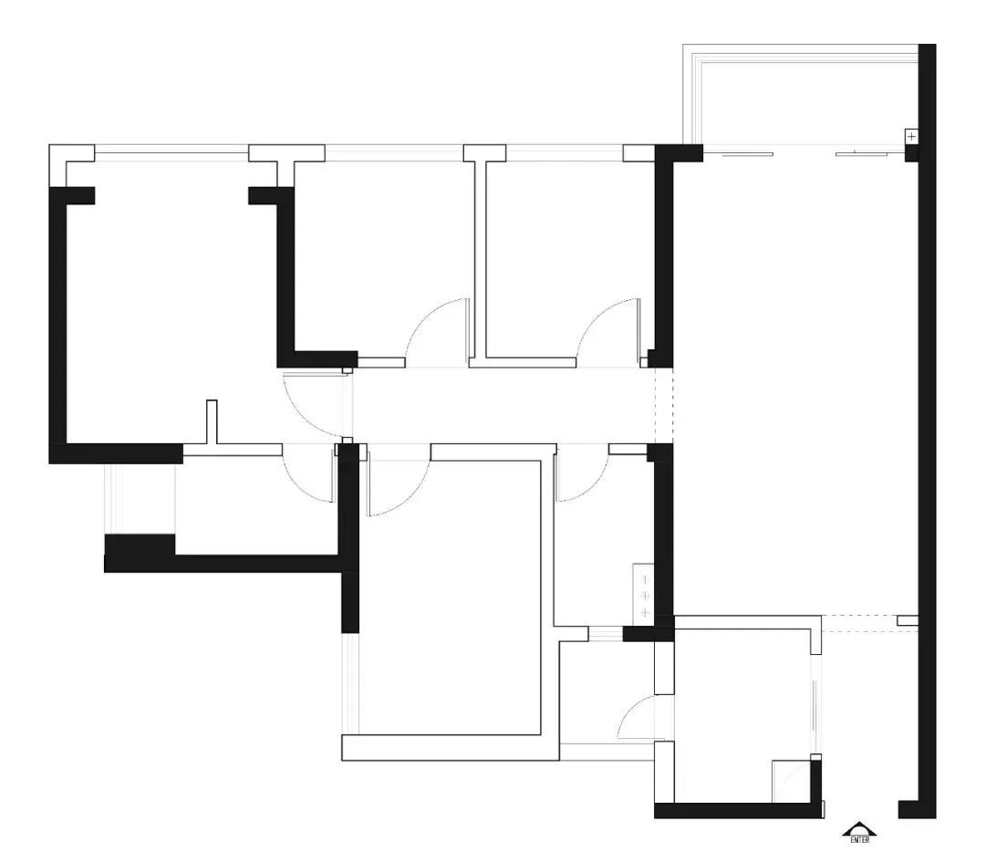 89㎡现代简约四室,境相设计打造黑白时尚空间-2