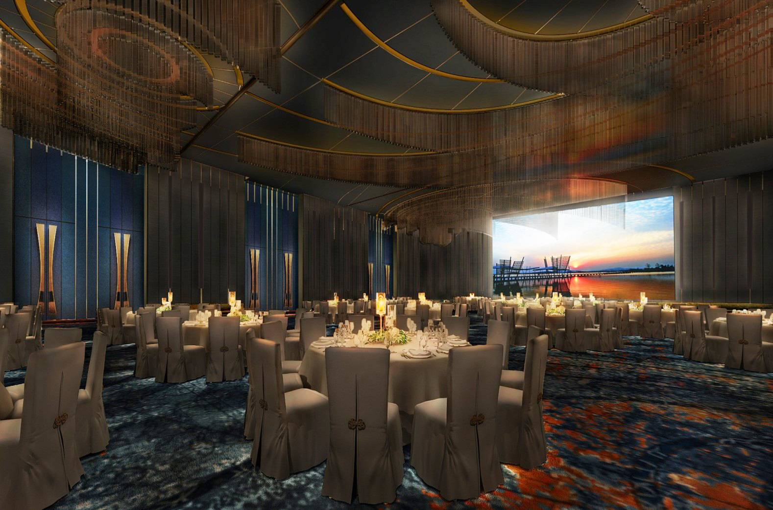 山东日照喜来登大酒店室内外灯光设计方案丨中国日照-21