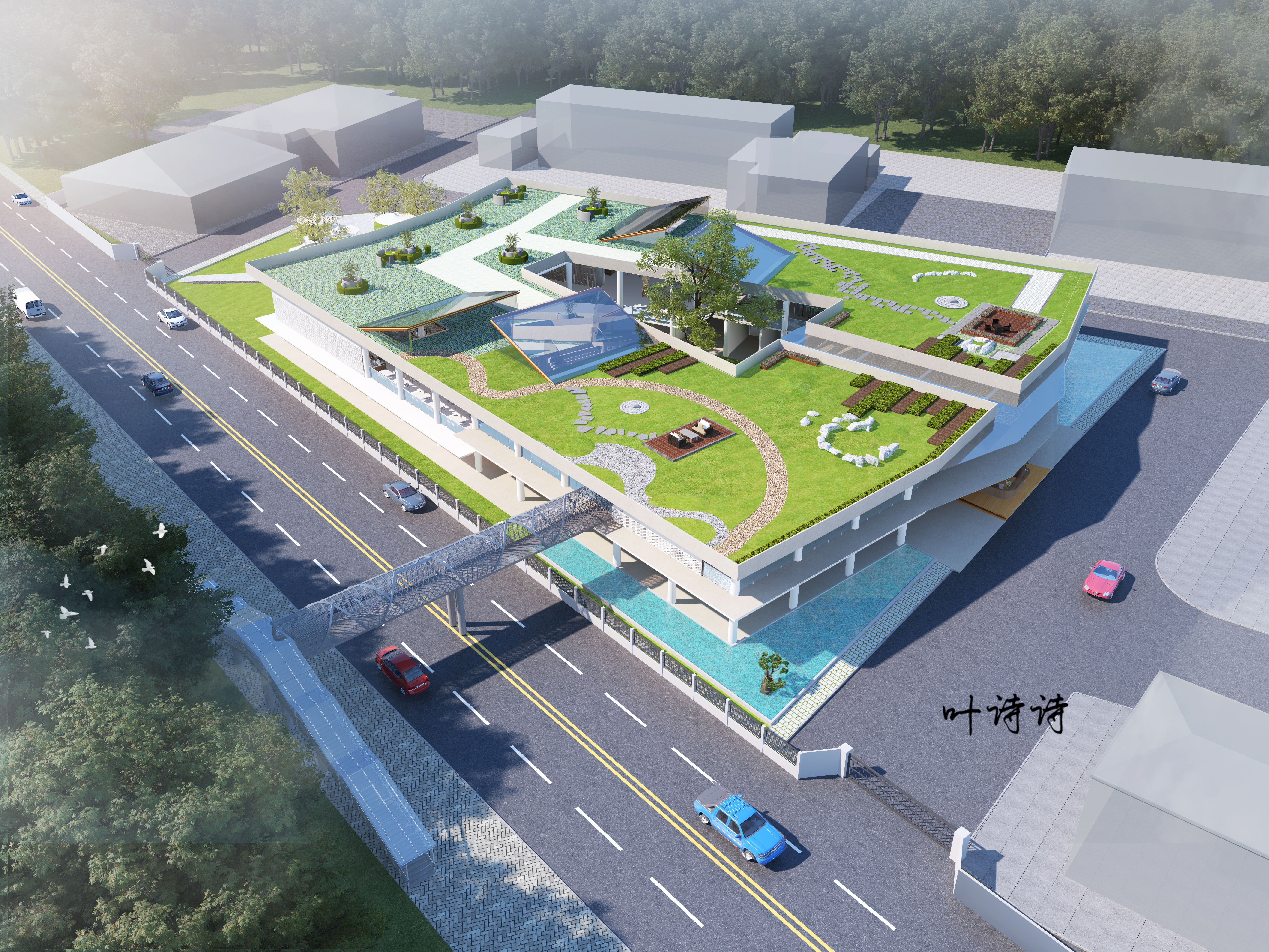 室外效果图|公共建筑设计-9