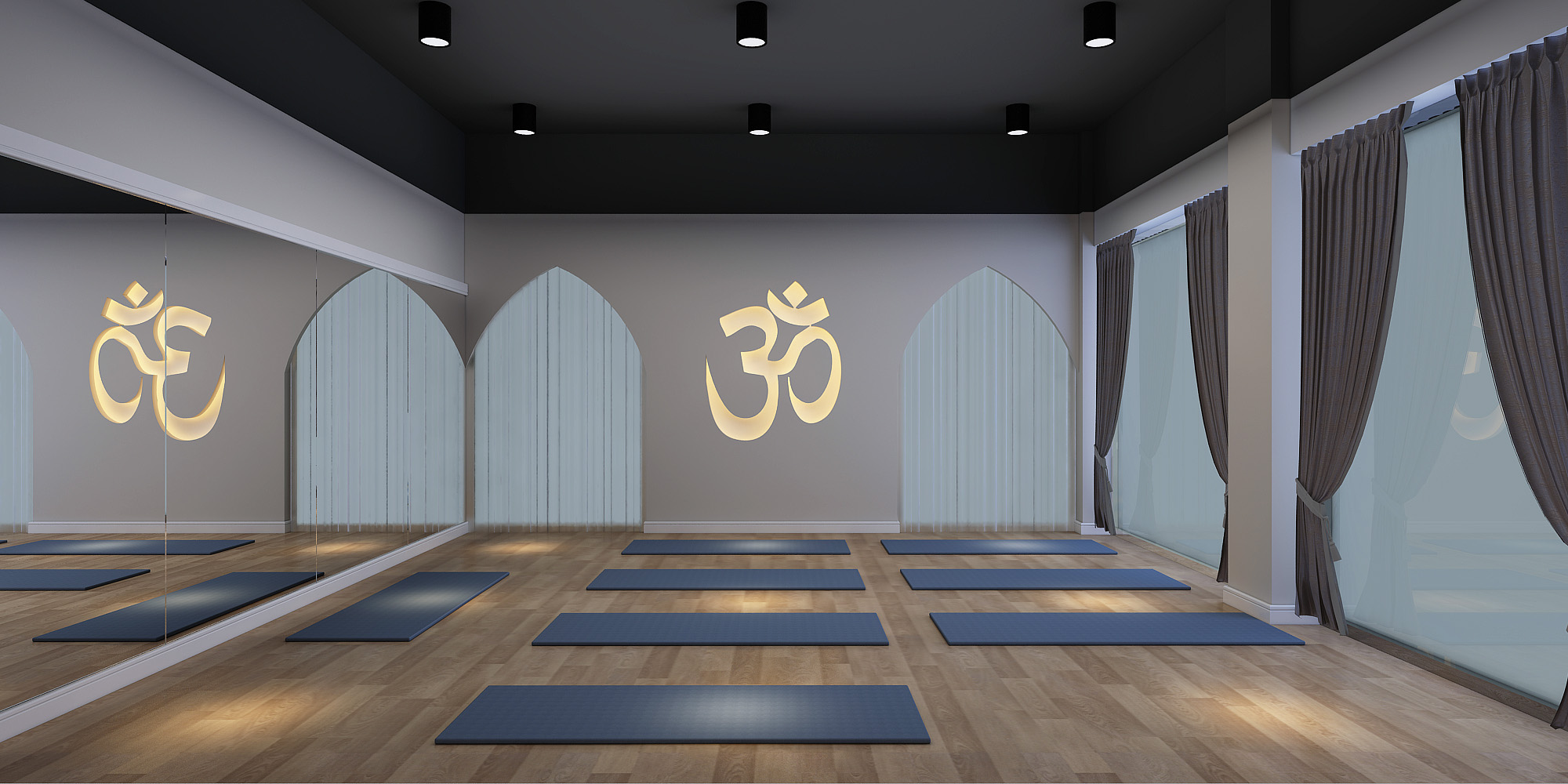 双斌设计打造 150 平米瑜伽馆,绿色楼梯间成亮点-44