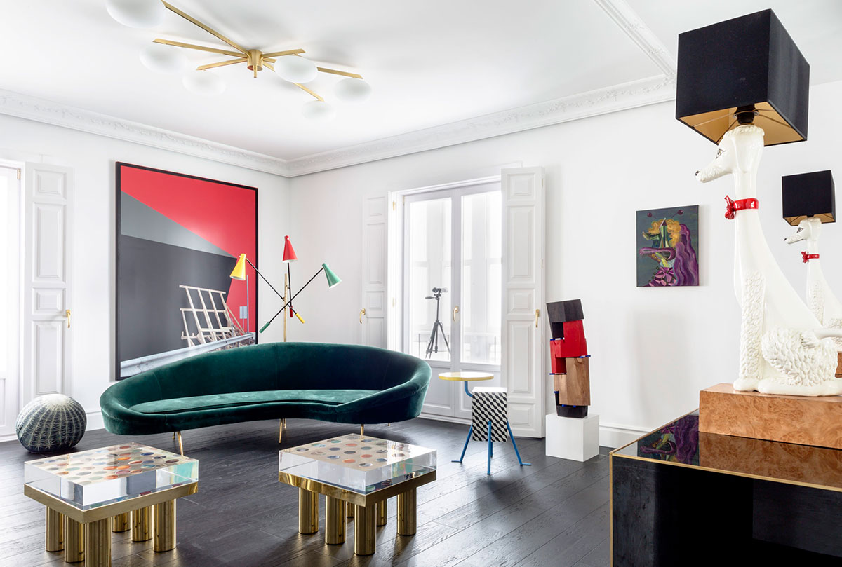 马德里时尚多彩的 eclectic 风格公寓-1