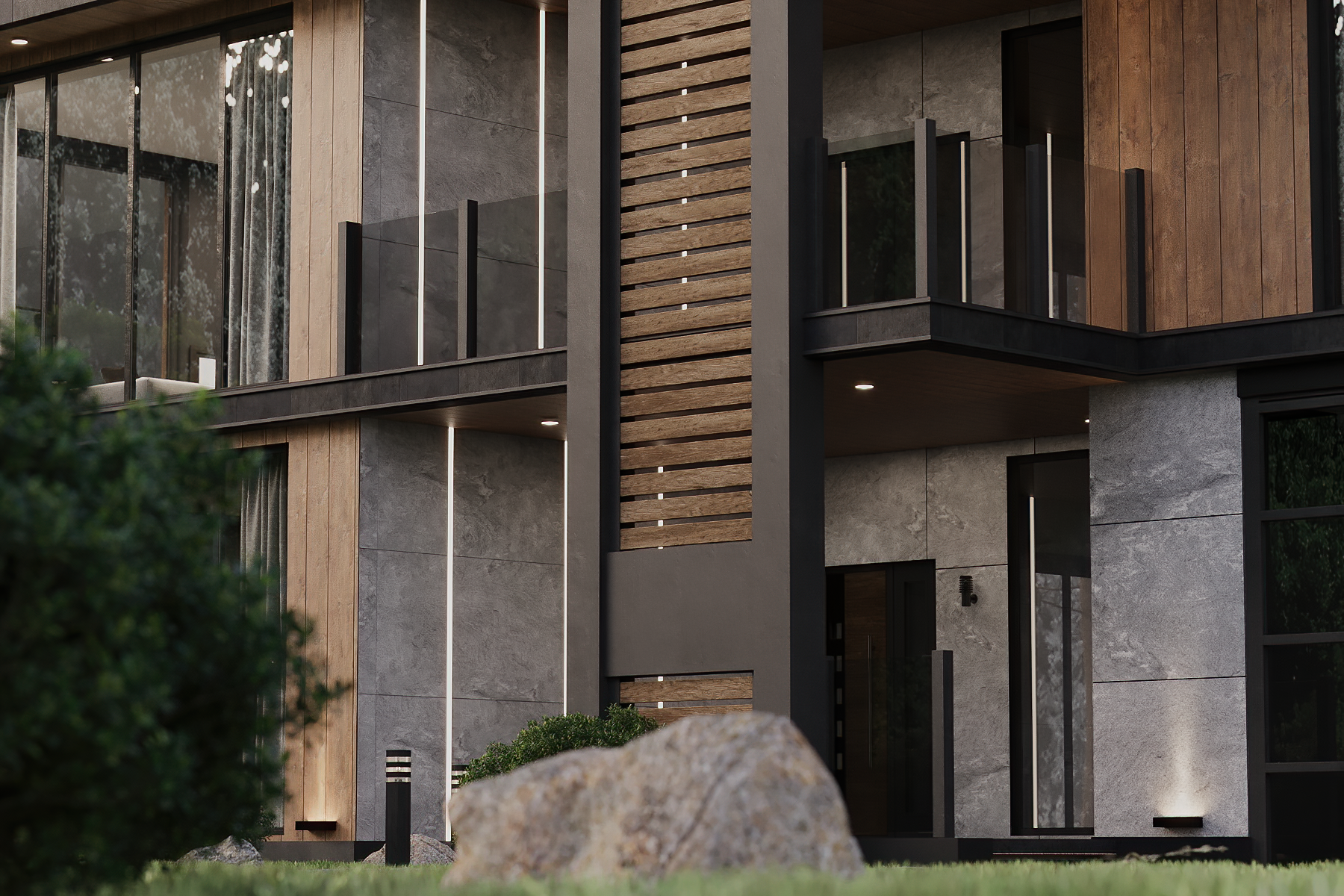 现代郊区小屋-5