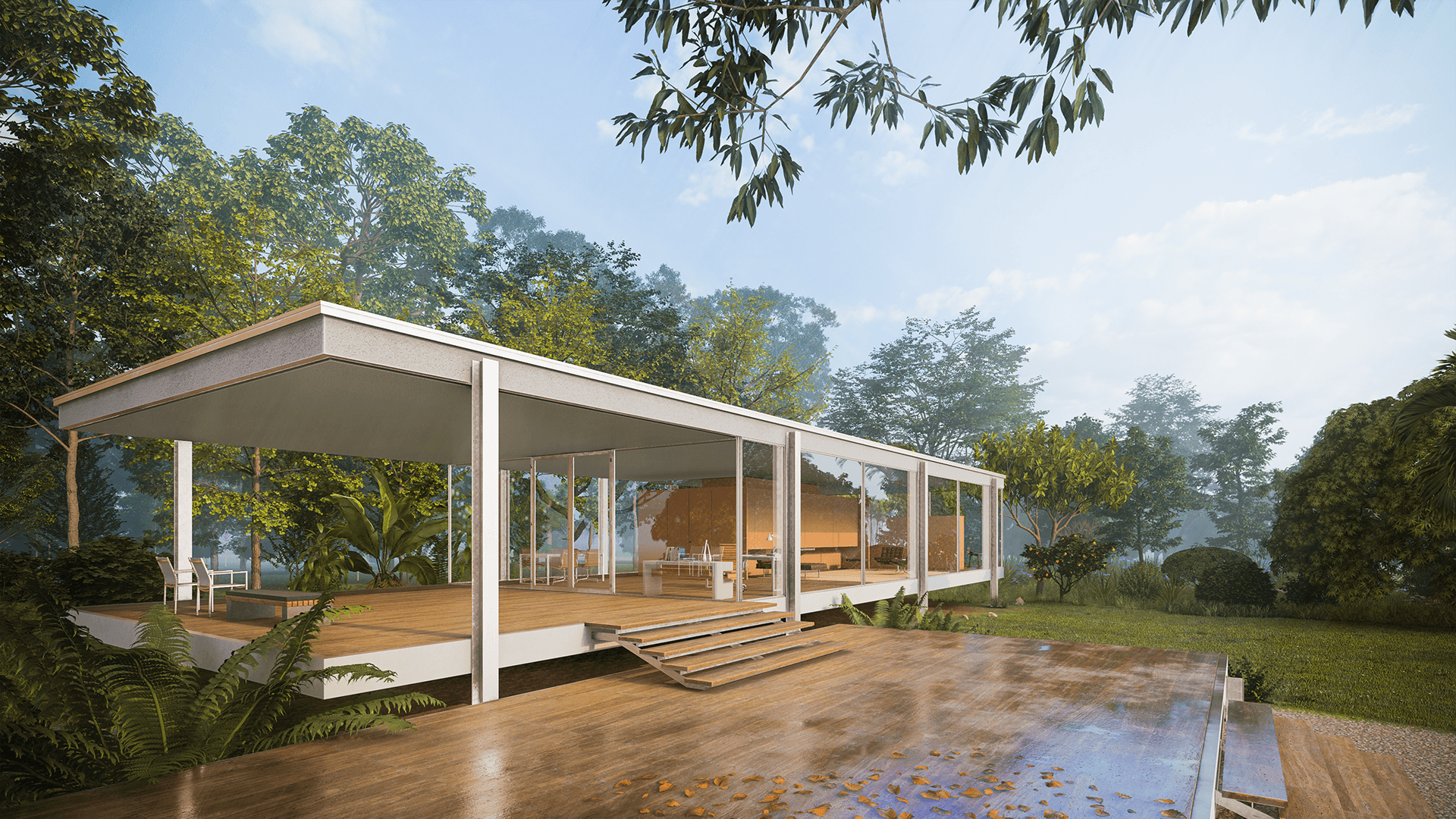 FARNWORTH HOUSE 渲染图丨Lumion 课程学生-13