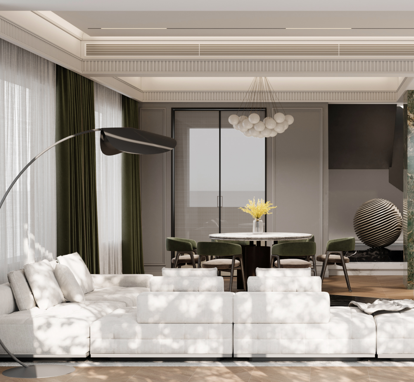 【微视设计&设计管家】长沙印长江360上叠别墅法式轻奢-6