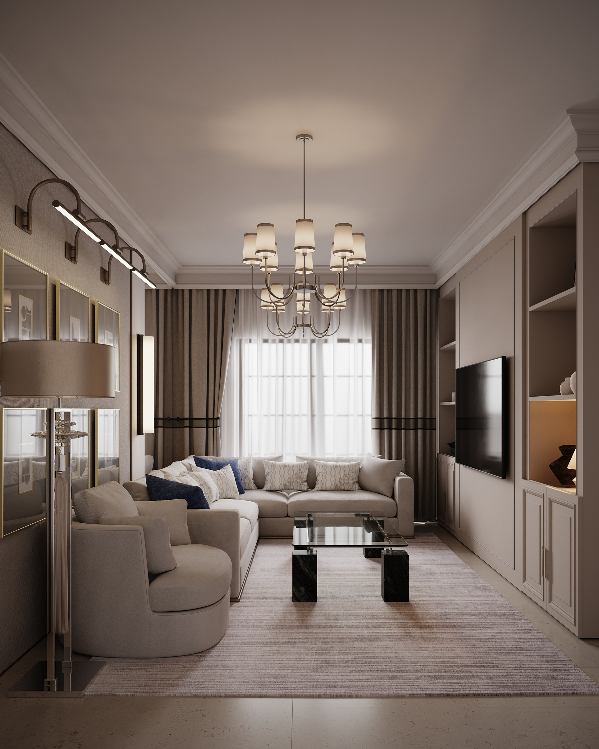 过渡性现代会客厅丨沙特阿拉伯丨kaf interiors-12