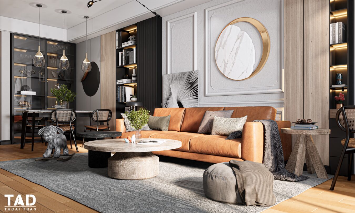 SketchUp室内客厅模型丨Thoai Tran-1