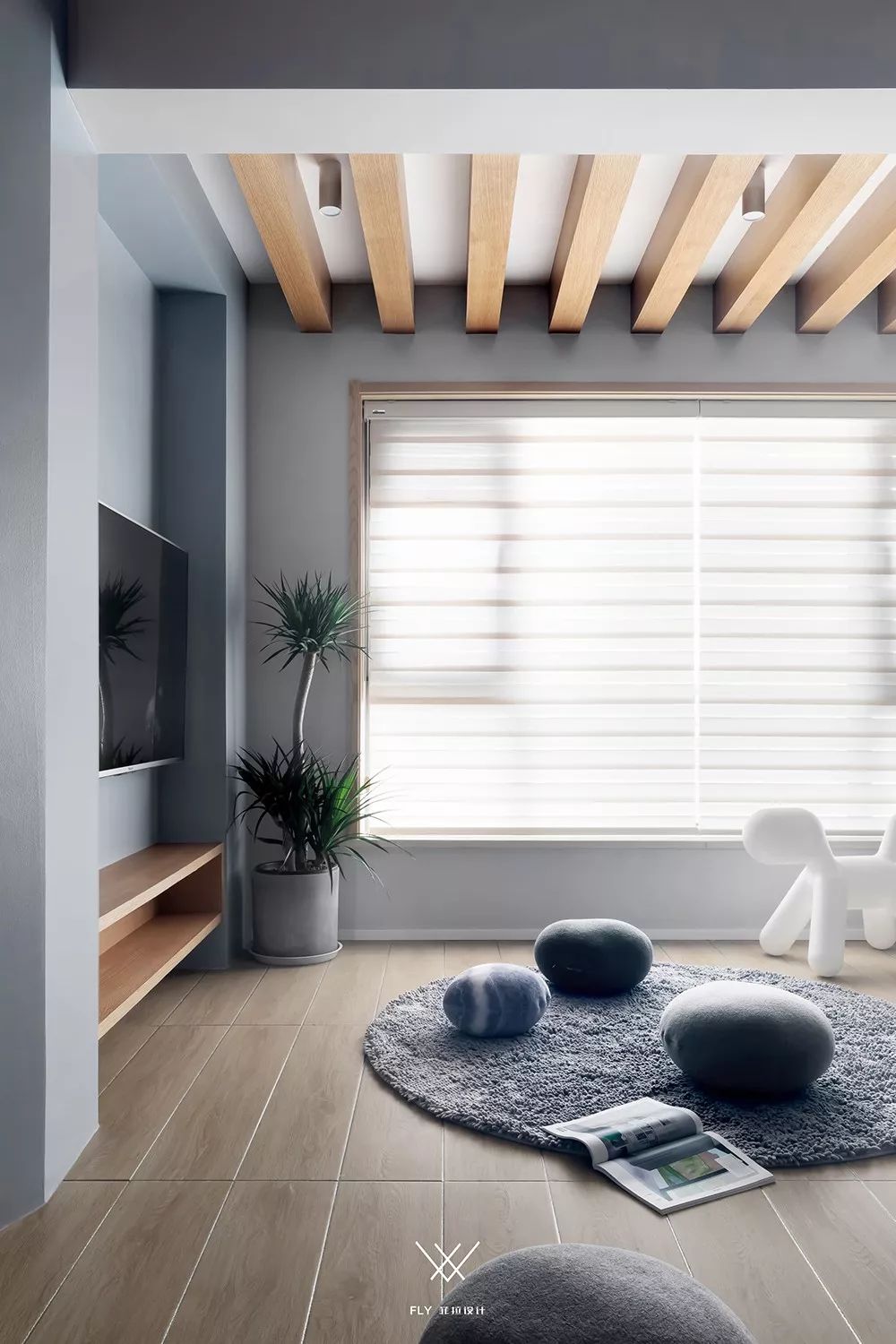 87 平三口之家，阳台变客厅，餐厨全开放，小家也能显得无限大-34