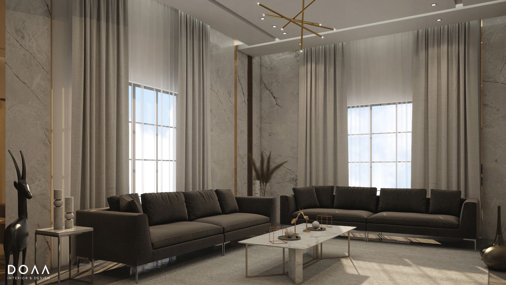 舒适与豪华别墅内部丨Doaa Interior-13