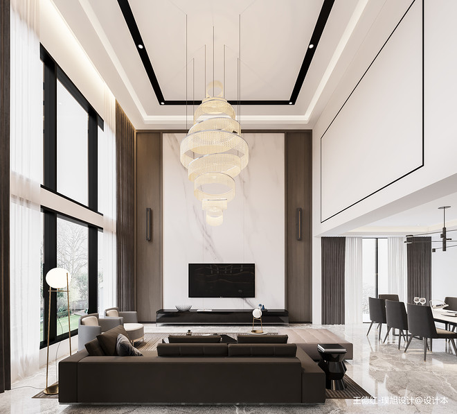 300万元别墅豪宅460平米装修案例丨璞旭设计|龙腾阁叙-14