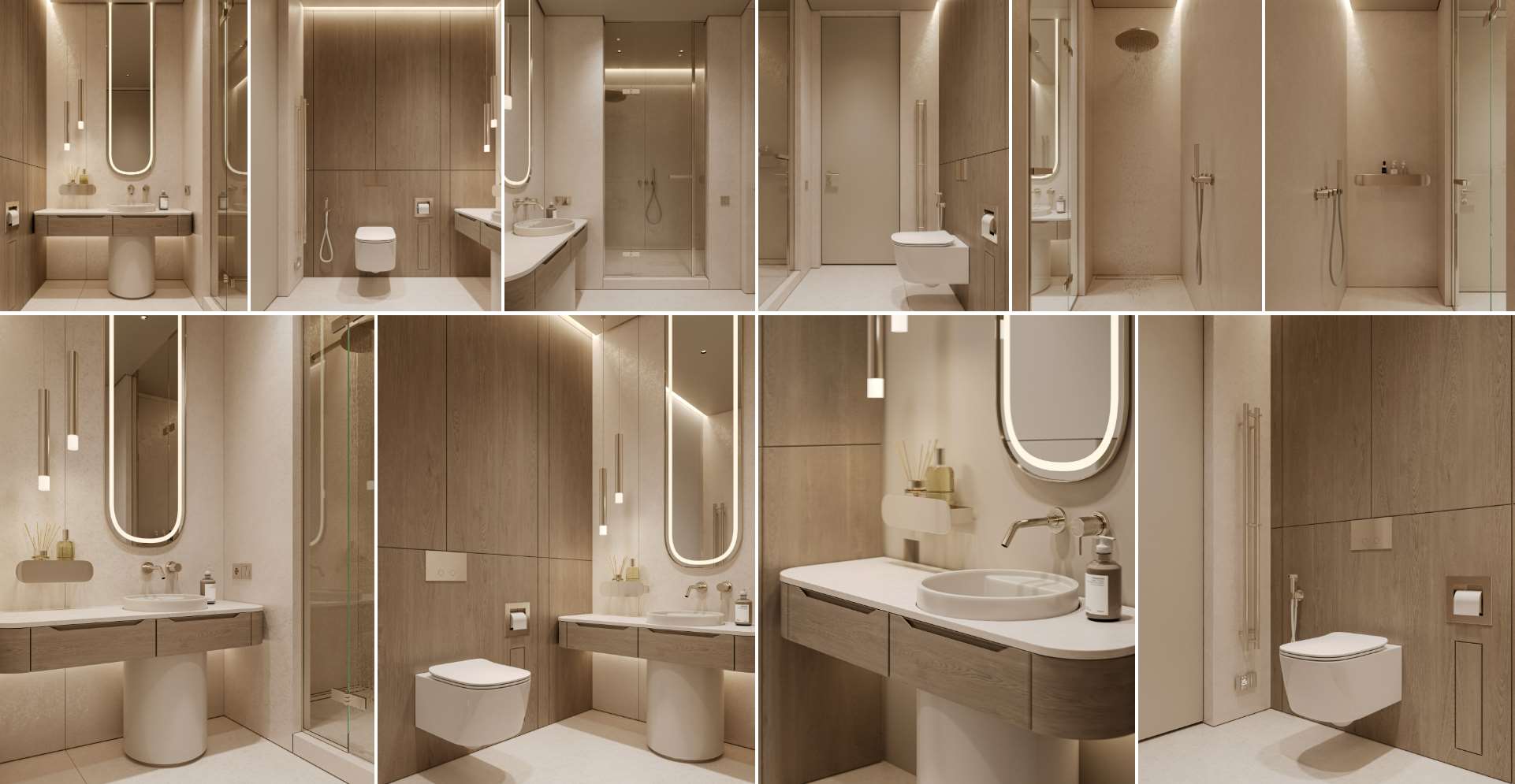 拿铁风客用卫生间丨Sher.Architects-7