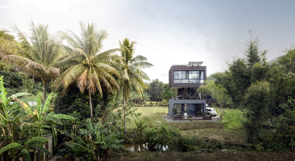 泰国 MHS 住宅,雕塑般的混凝土山居-8