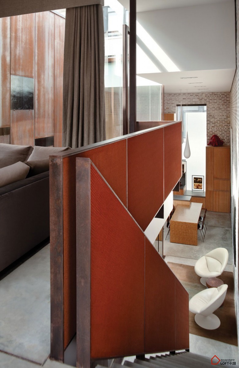 豪华别墅 现代风格纽约仓库改造工业风格联排别墅-1