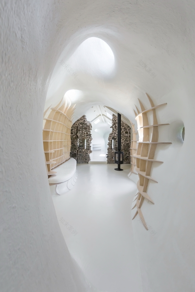 苏格兰废墟中的现代私人住宅-50