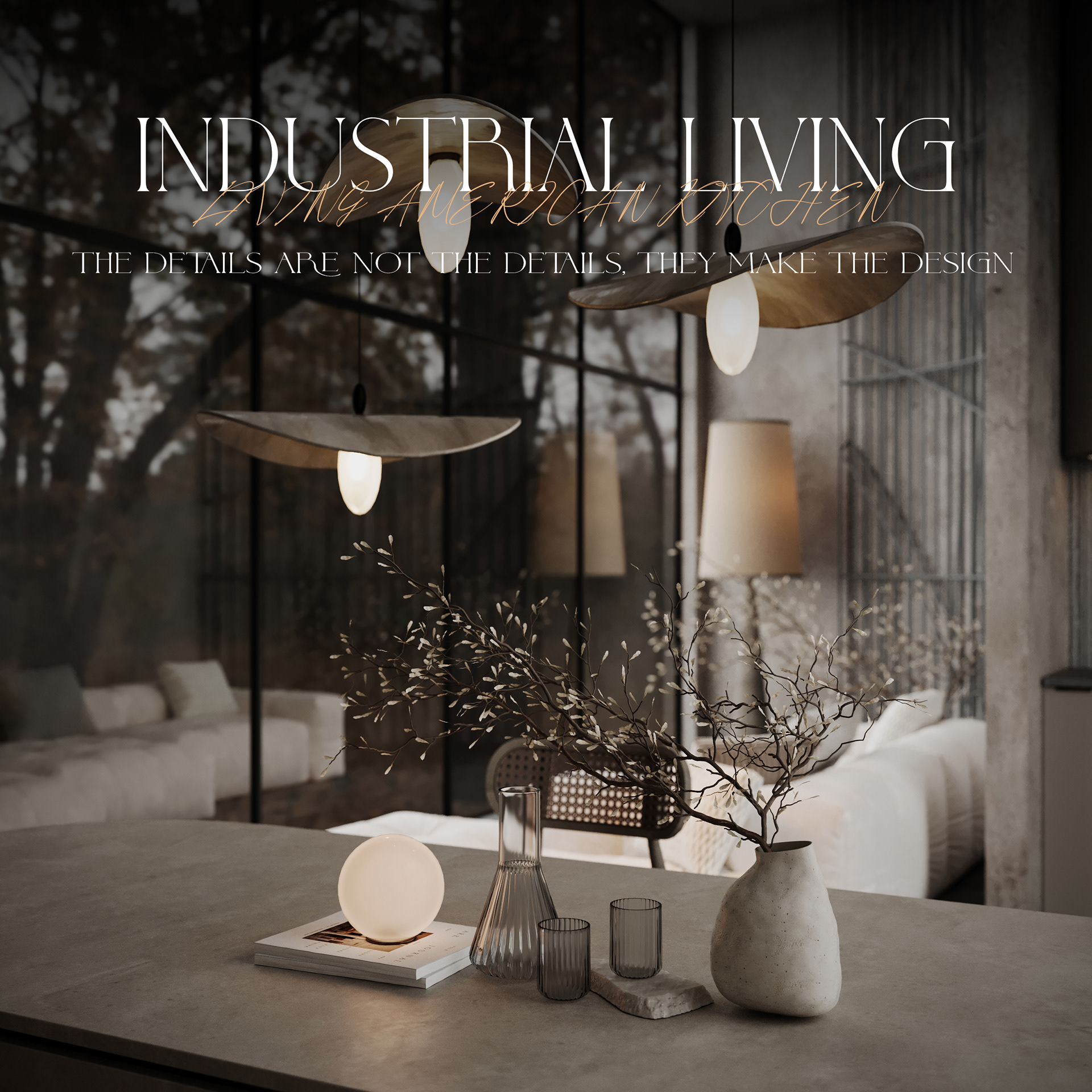 起居与开放式厨房-1