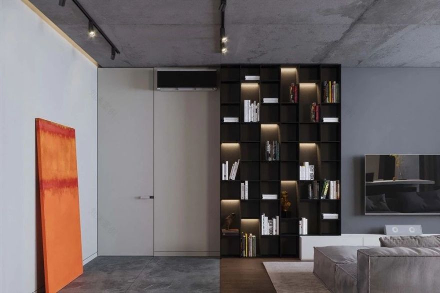 高级灰撞色搭配室内设计-15