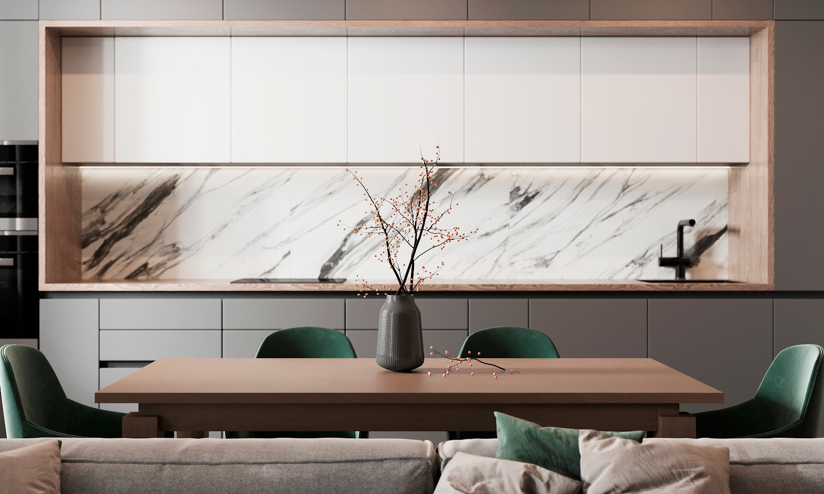 墨绿色+高级灰，诠释简约自然格调 | Alina Ursova-10