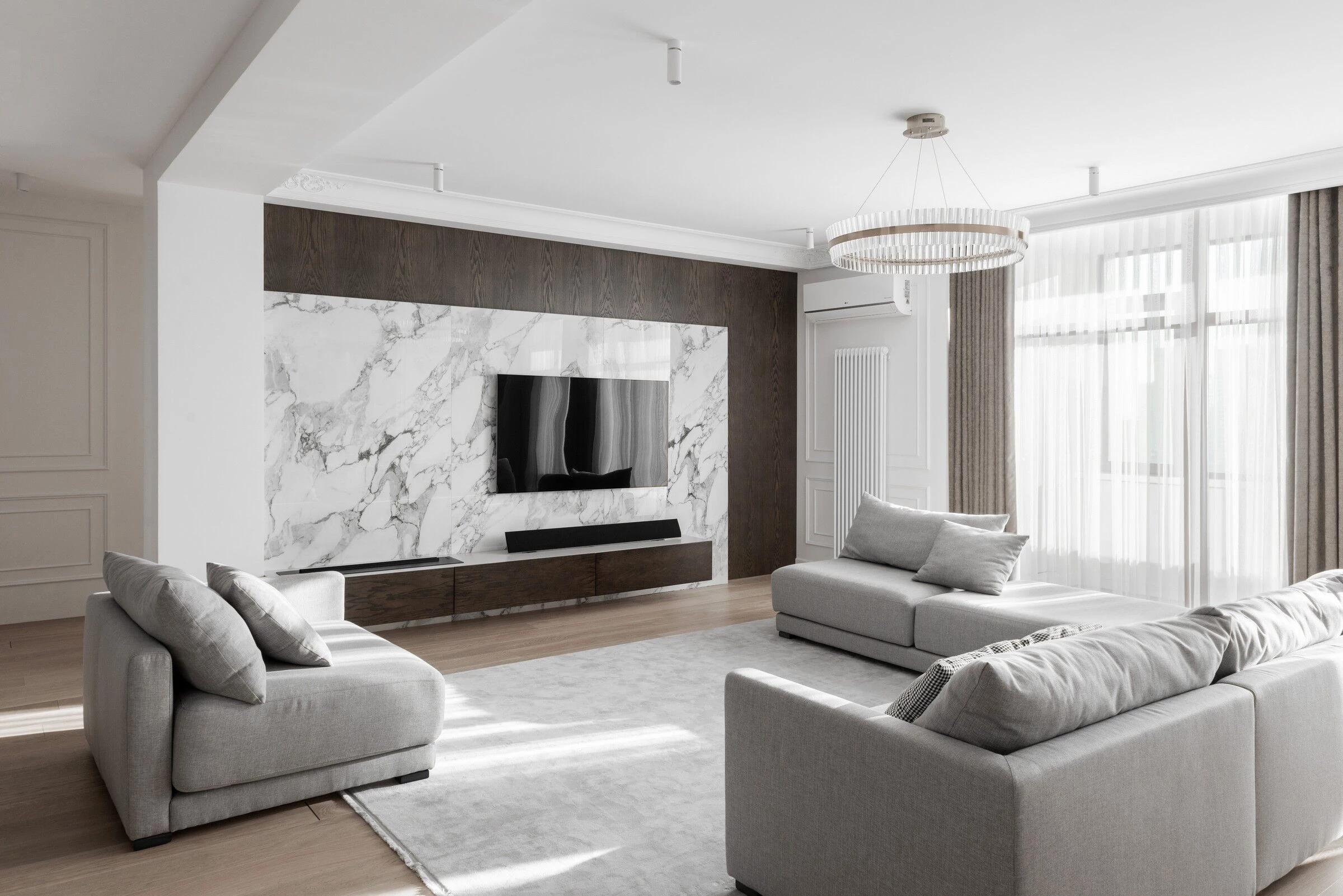 Philosophy of moderation neoclassical apartment-29