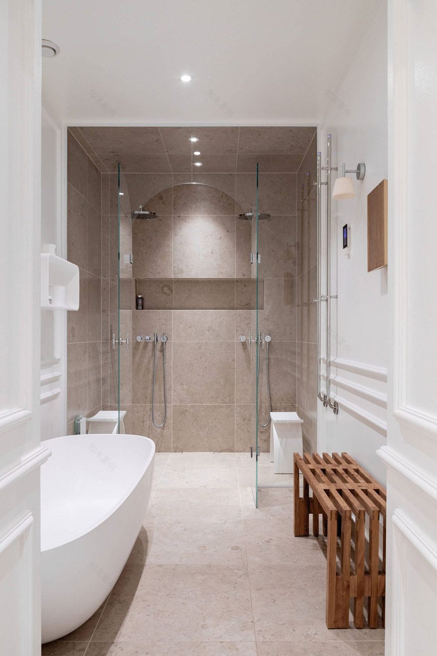 斯德哥尔摩优雅白色公寓,超大空间与精致装饰的完美结合-22