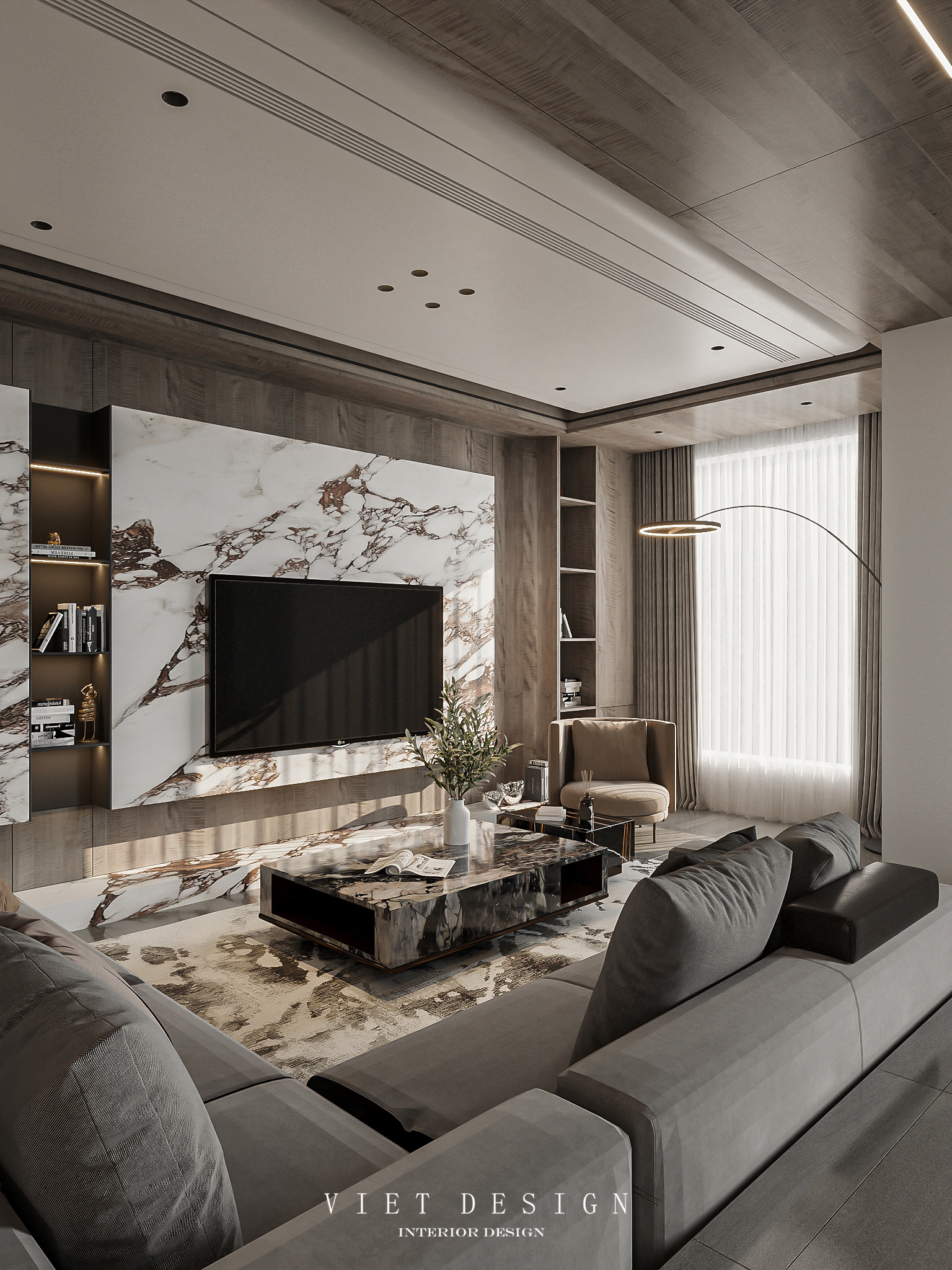 脉纹别墅丨VIET Design-13