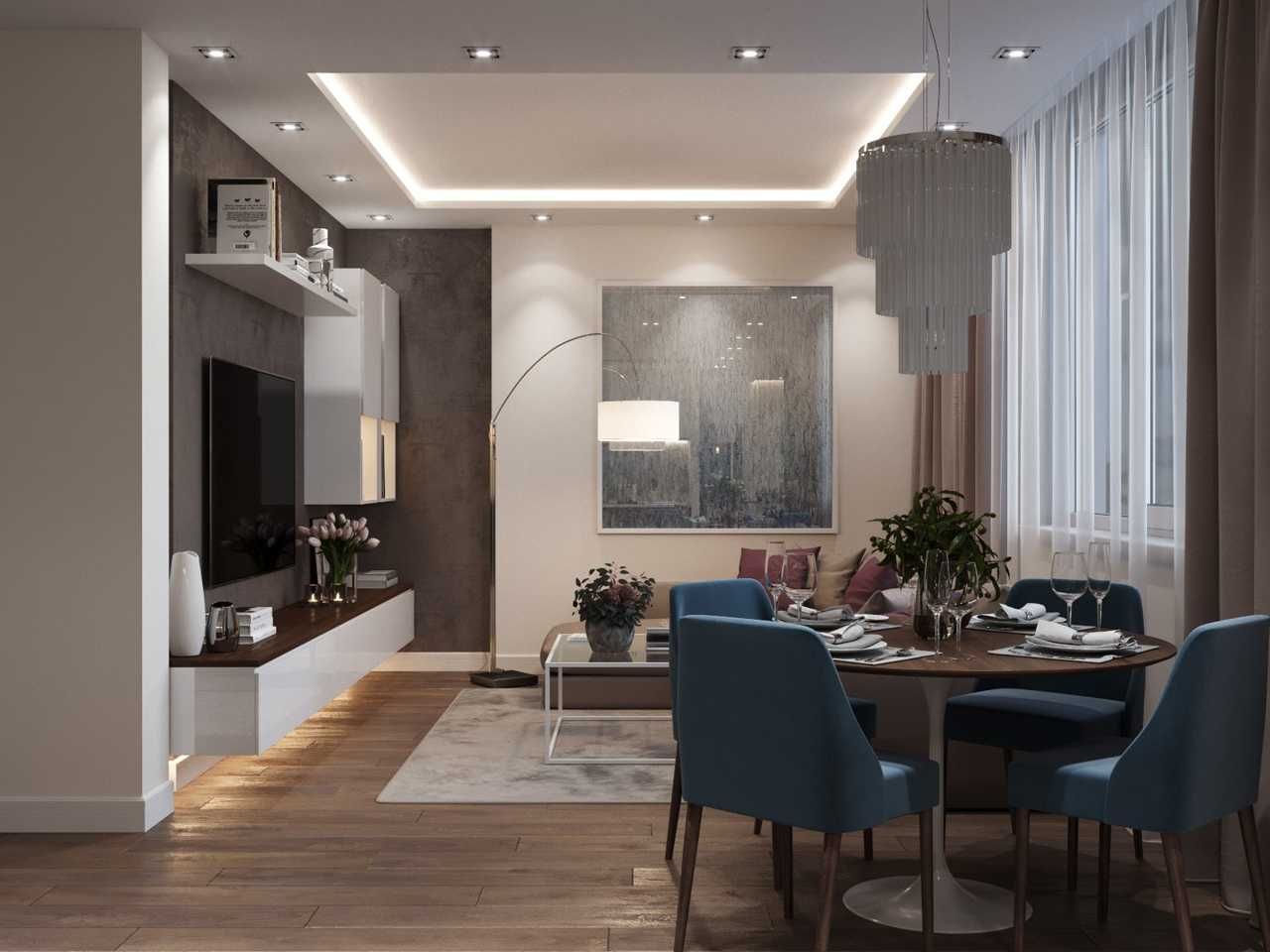 3к 90㎡现代风格三居室公寓设计项目丨俄罗斯莫斯科丨工作室 «А + Б»-17