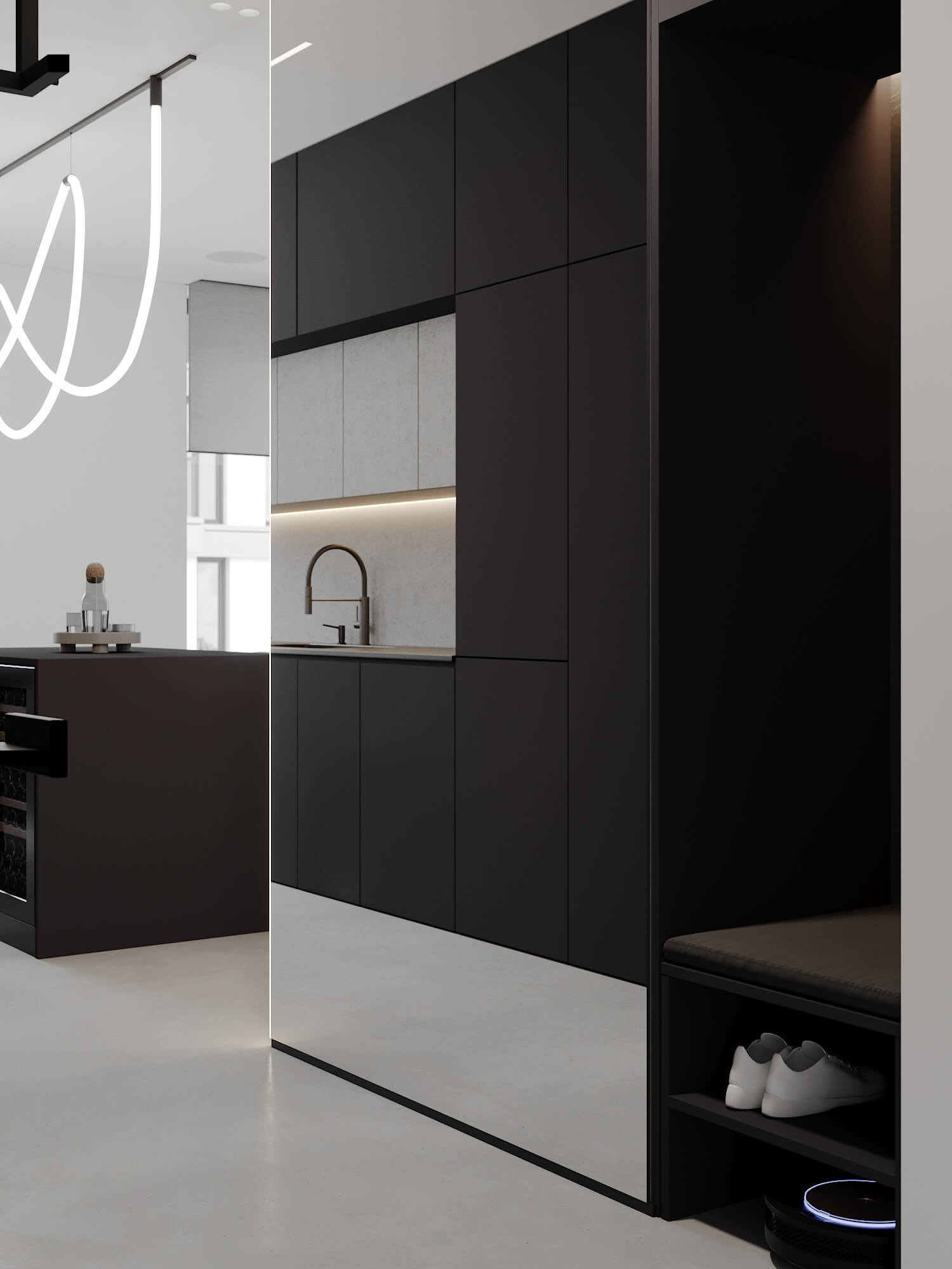 高级灰色系小空间公寓设计 成熟之选，优雅中充满温暖-1