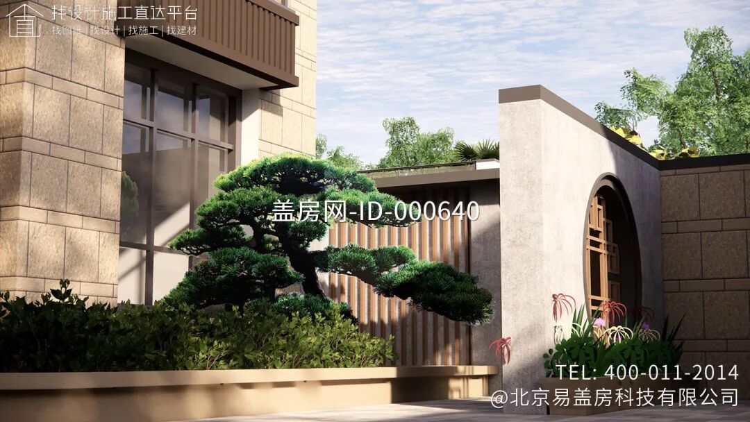 【设计师案例】土建参考造价85万，面宽16m×进深12.9m北京密云二层新中式别墅-41