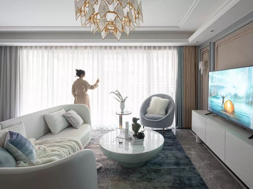 轻奢风金堂琅园 132㎡家居设计,打造精致舒适生活-1