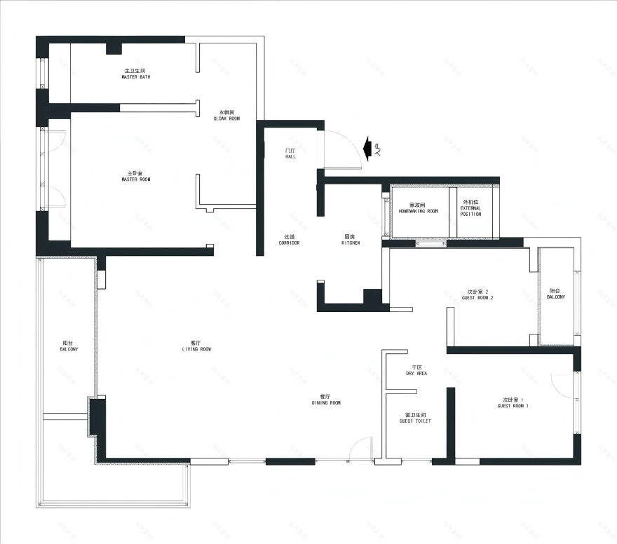 西安龙湖景粼天旭 166㎡丨中国西安丨几何空间设计-39