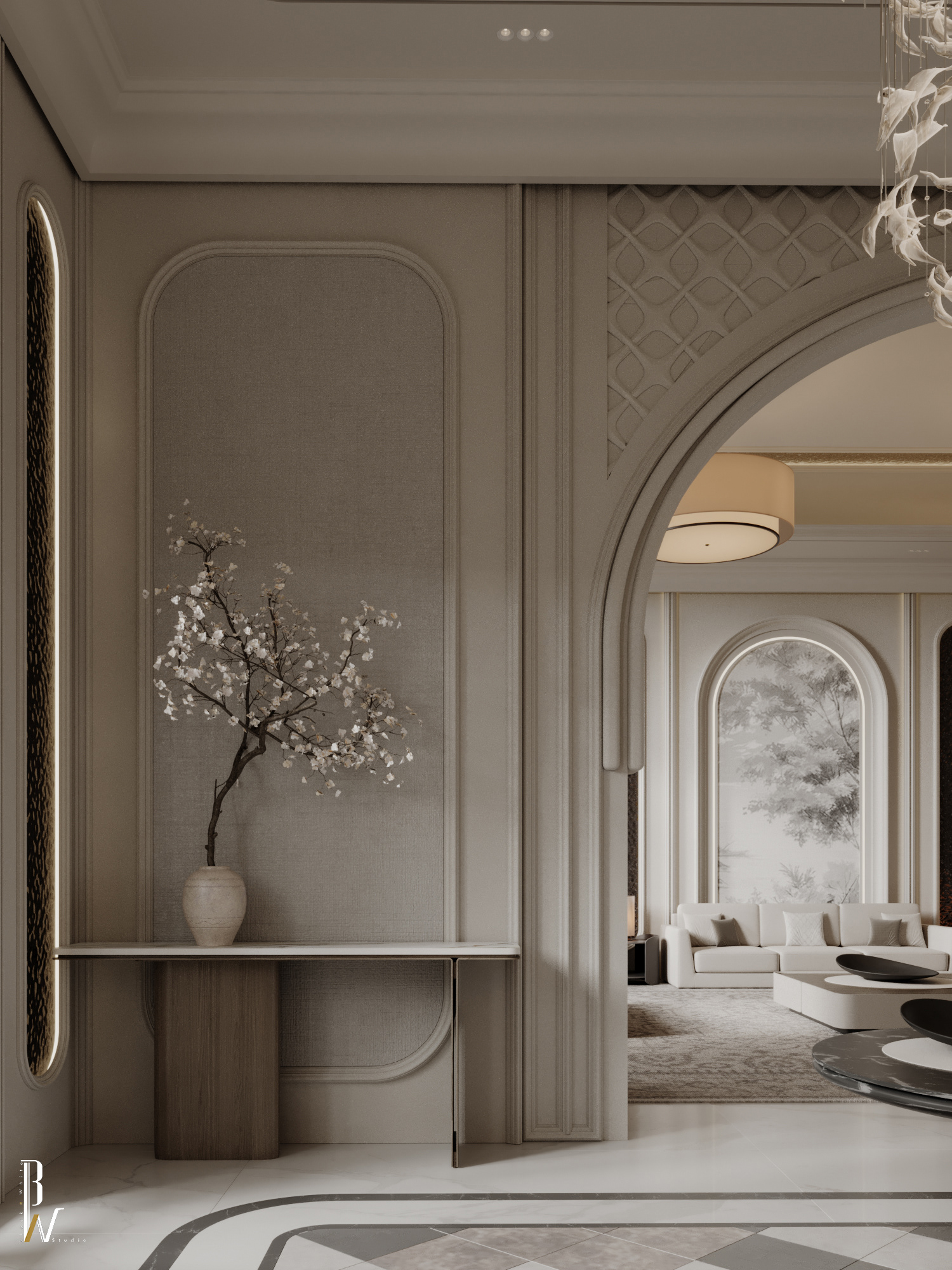 别墅室内设计  首层丨Black N White studio-6