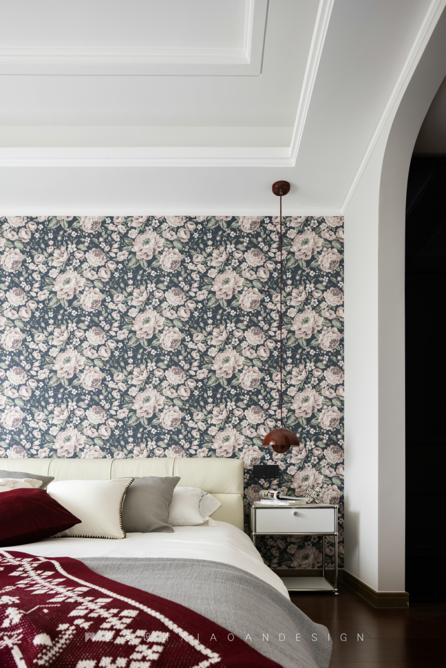 复古蓝红拼接法式美居丨晓安设计-64