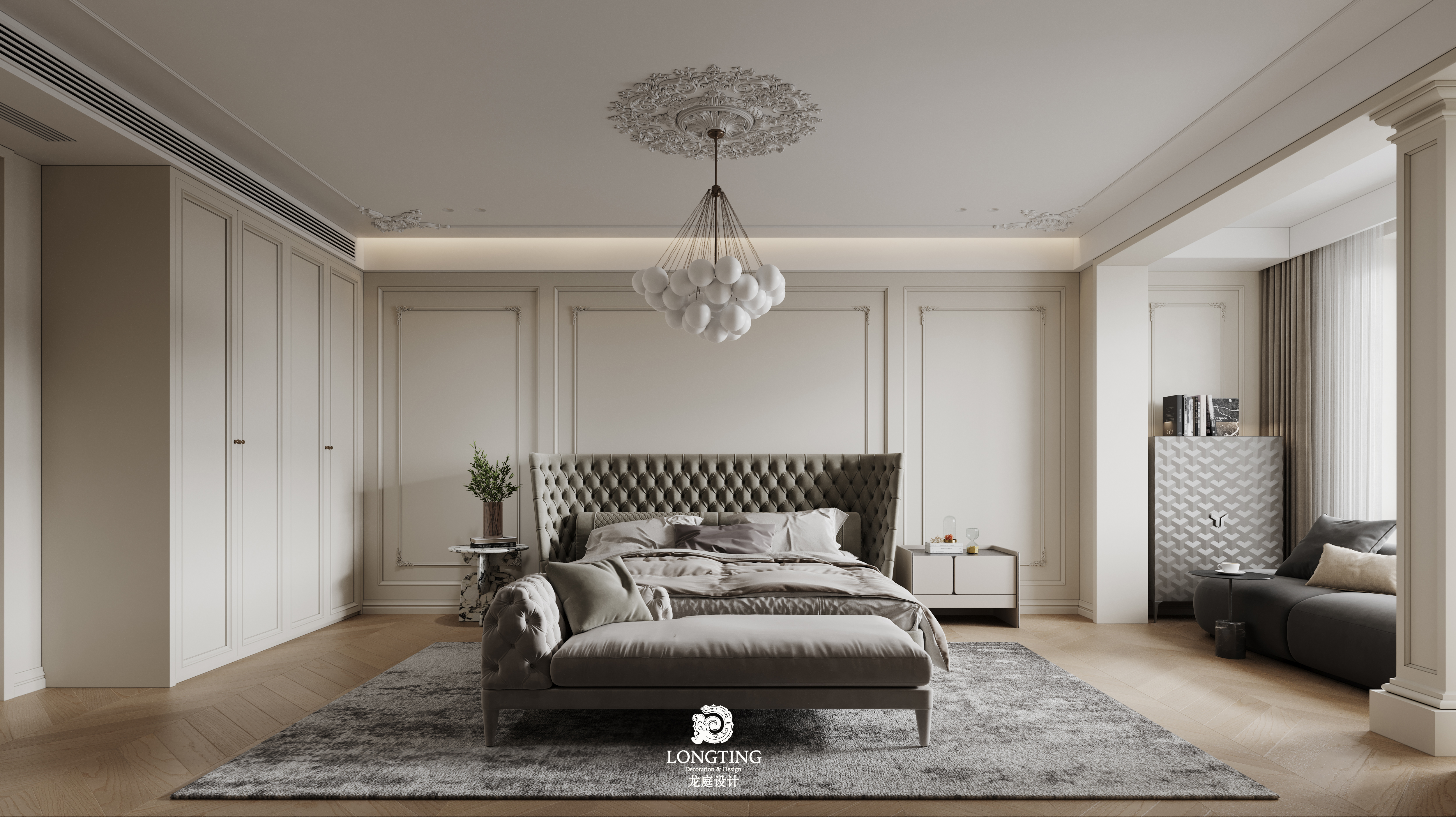 深色系法式空间-17