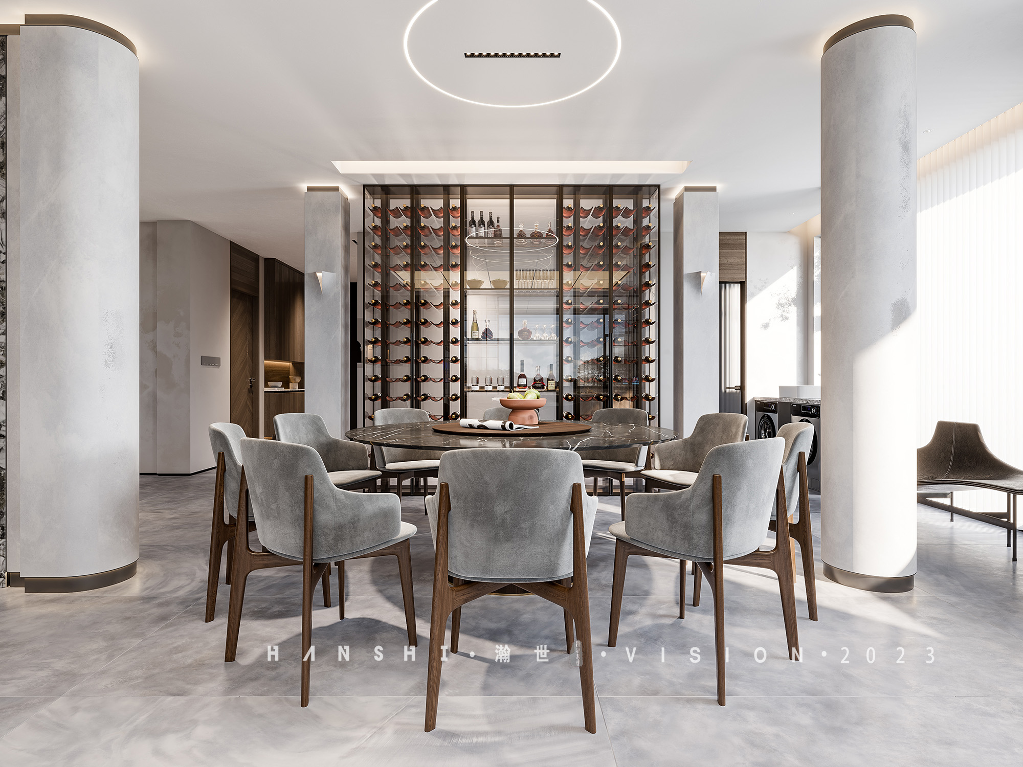 现代意式极简别墅一瀚世表现-8