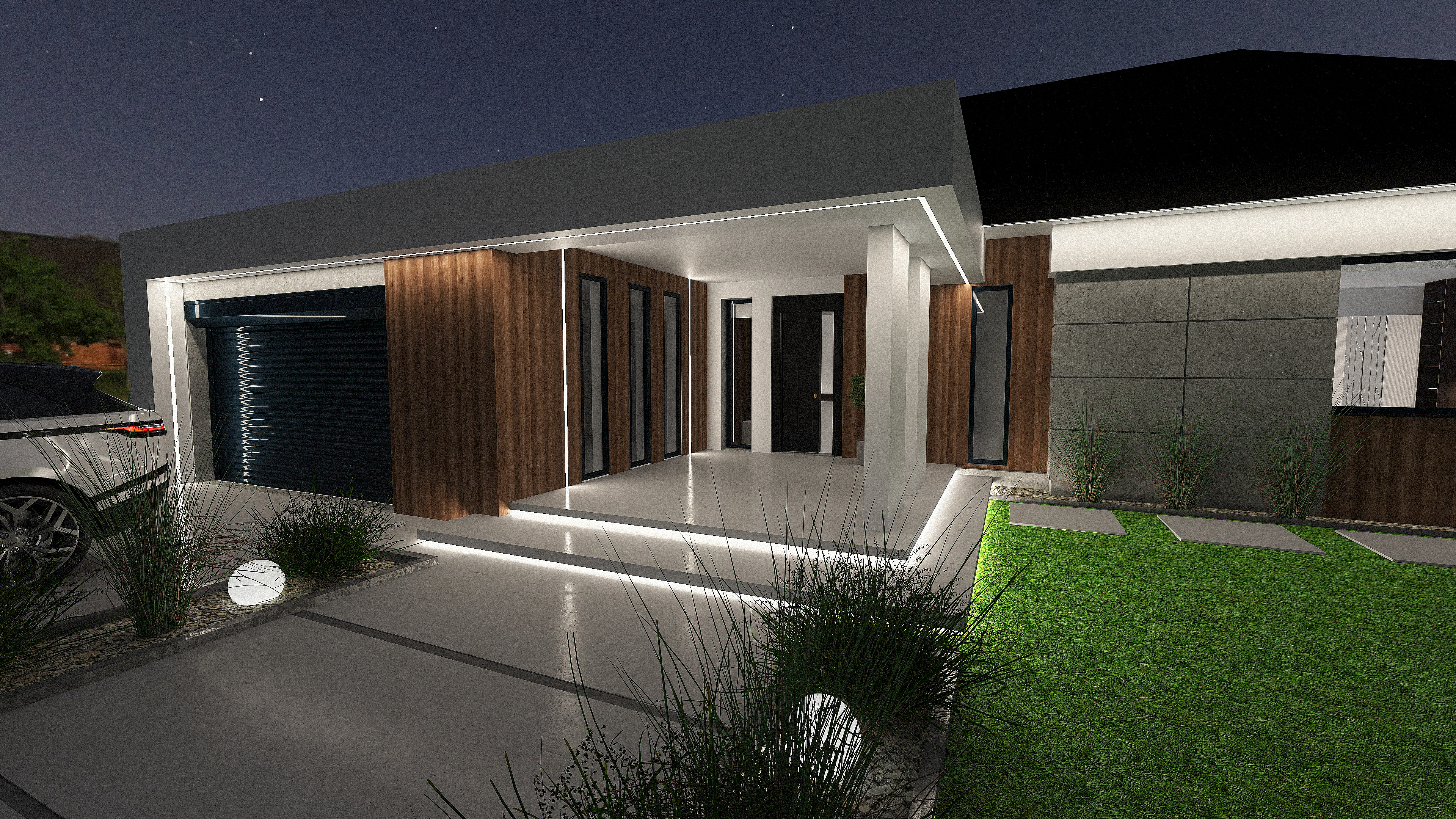 Hiacynt elewacja及露台照明设计-5