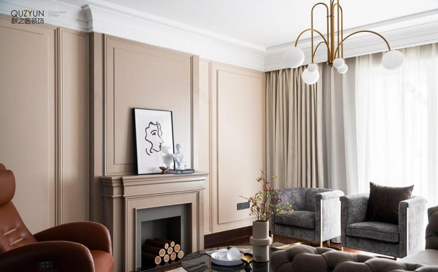 朗诗蓝郡 108 平美式公寓,打造温馨互动家庭空间-4